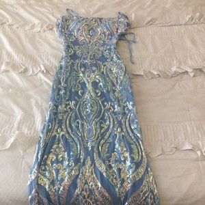 Blue prom dress